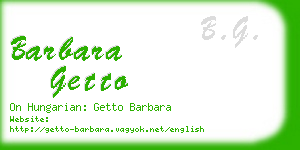 barbara getto business card